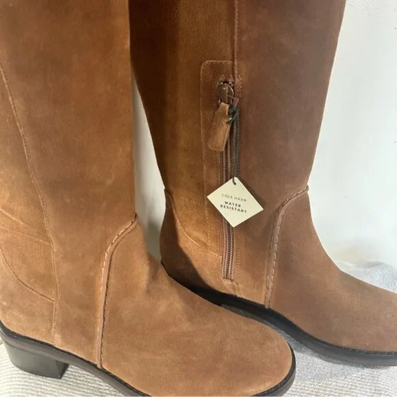 Cole Haan Grand 360 Suede Cal Gary Boots Size 5 B Women Waterproof Chestnut NEW